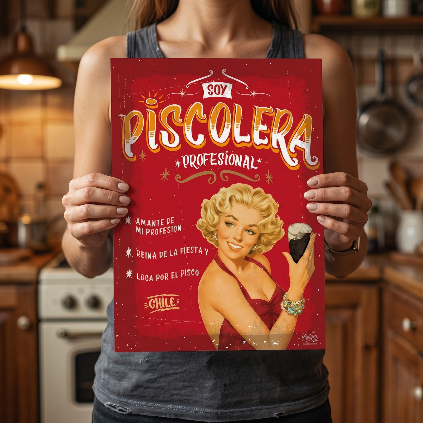 Cartel "Soy Piscolera Profesional"