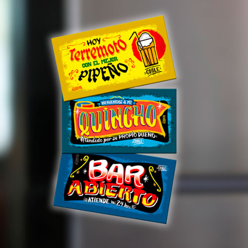 Pack Stickers Magnéticos Quincho & Bar