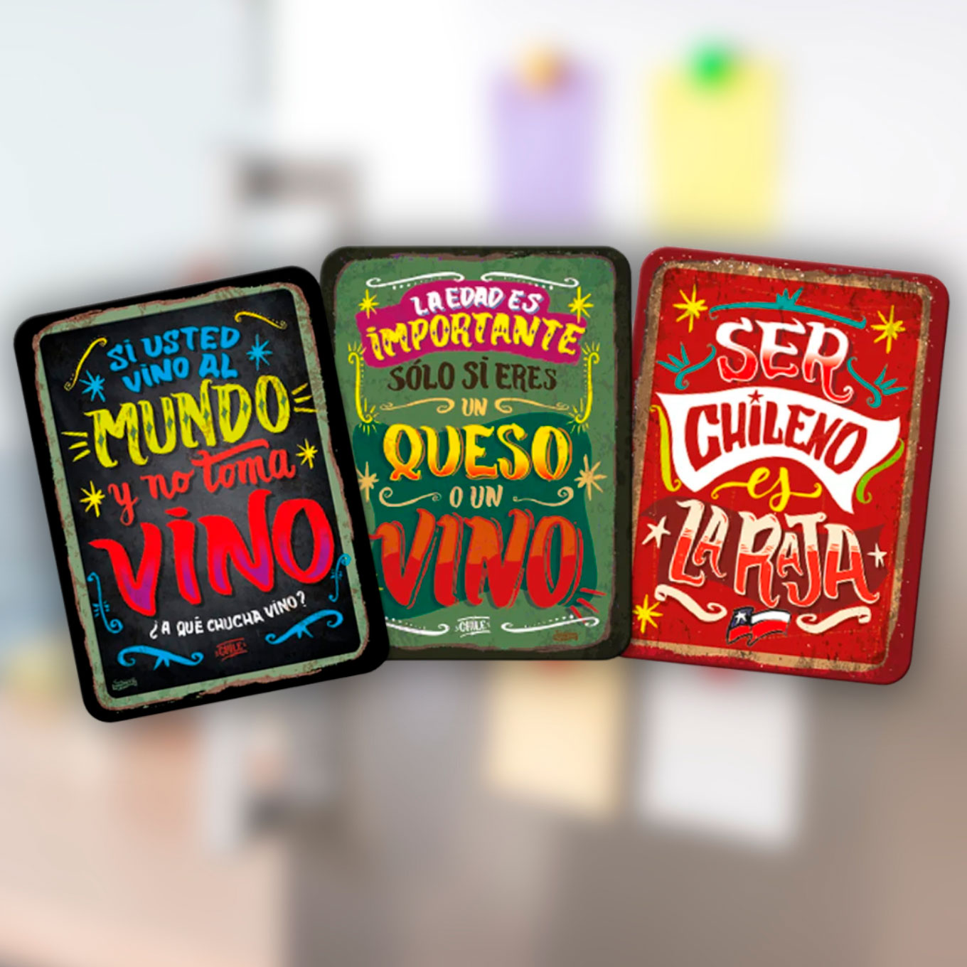 Pack Stickers Magnéticos Humor & Vino