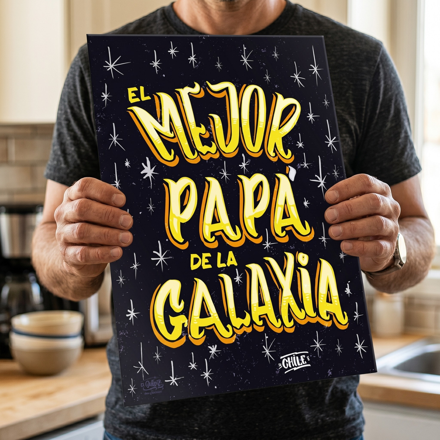 Cartel "El Mejor Papá de la Galaxia"