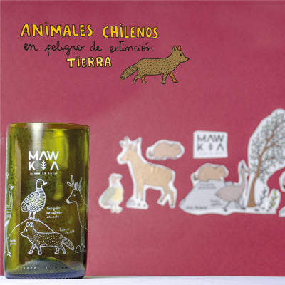 Set Vasos Animales Chilenos Mawka