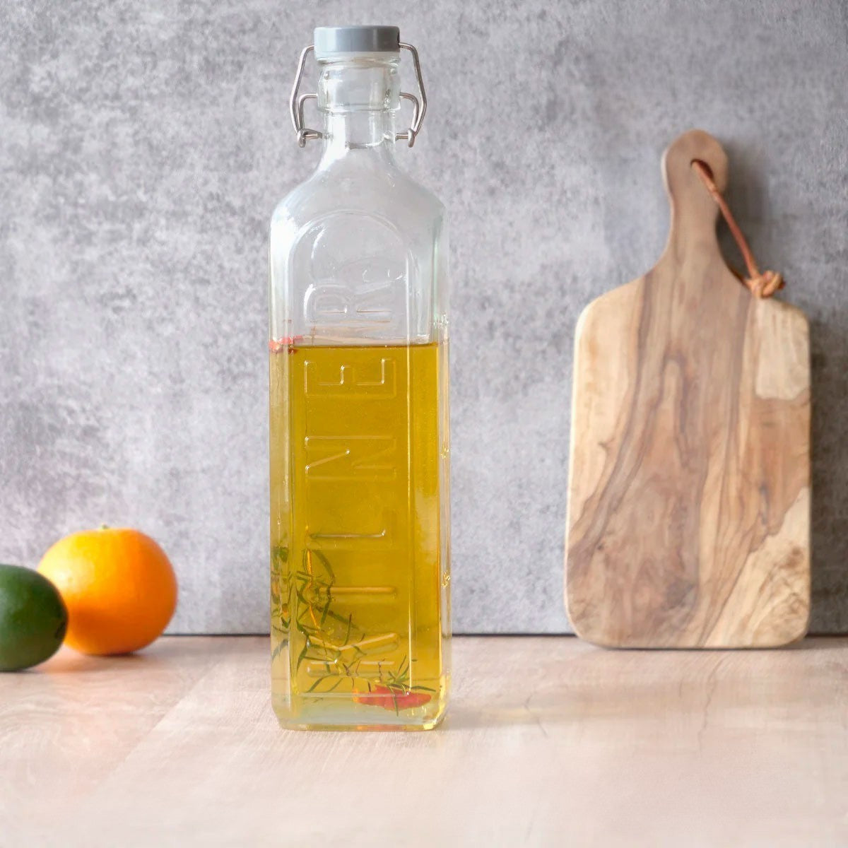Botella Tapa Gris con Cierre Clip 1 Lts Kilner