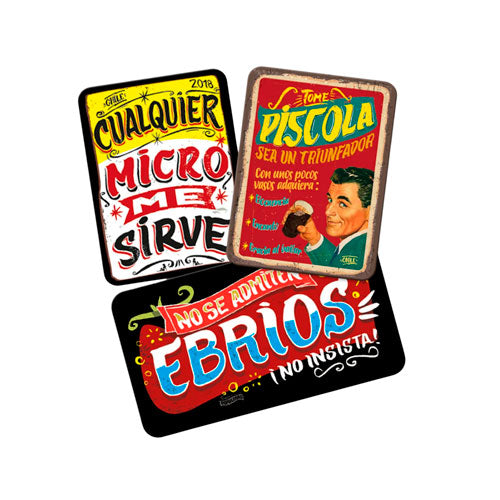 Pack Stickers Magnéticos Piscola & Risas