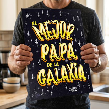 Cartel "El Mejor Papá de la Galaxia"