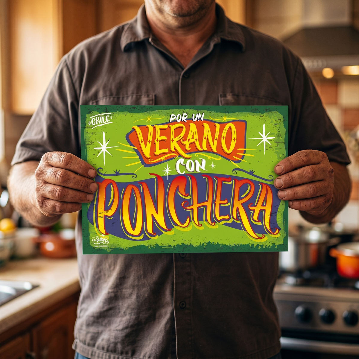 Cartel "Por Un Verano Con Ponchera"