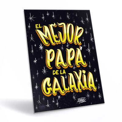 Cartel "El Mejor Papá de la Galaxia"