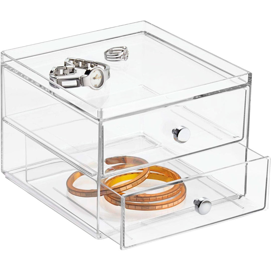 Organizador Acrílico 2 Cajones Interdesign