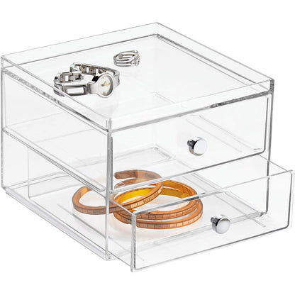 Organizador Acrílico 2 Cajones Interdesign