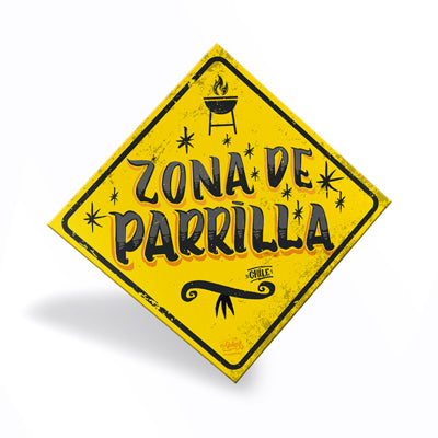 Cartel "Zona de Parrilla"