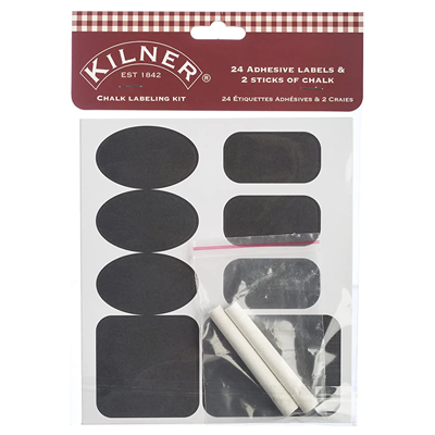 Set 24 Etiquetas Autoadhesivas Kilner Para Frascos Con Tiza