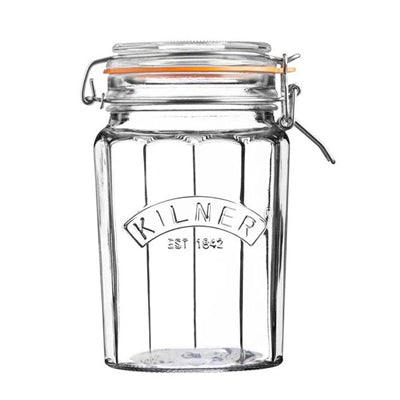 Frasco Facetado con cierre Clip 0,95 Lts Kilner
