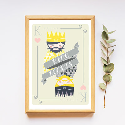 Cuadro decorativo "King of Hearts".