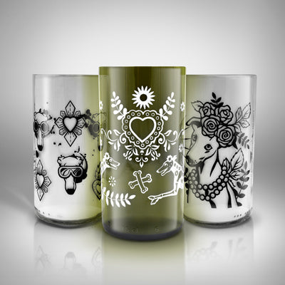 Set Vasos Corazón de Galgo Mawka