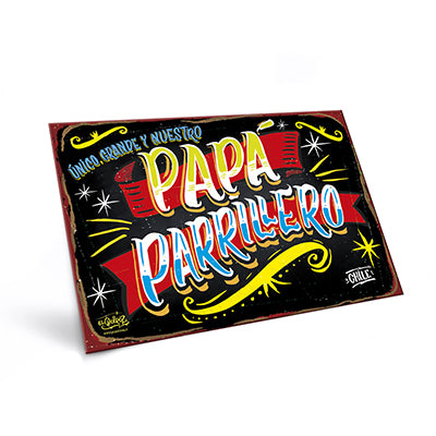 Cartel "Papá Parrillero"